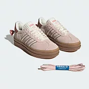 adidas 休閒鞋 Gazelle Bold W 女鞋 粉紅 棕 迪士尼 瑪麗 蝴蝶結 厚底增高 愛迪達 JR4244 23cm 粉紅 棕 23cm 粉紅 棕