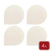 《KELA》Edel圓角杯墊4入(米白) | 茶杯墊