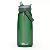 【美國 CamelBak】1000ml Flip Straw多水吸管水瓶RENEW- 森林綠