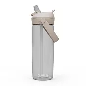 【美國 CamelBak】600ml Flip Straw多水吸管水瓶RENEW- 晶透白
