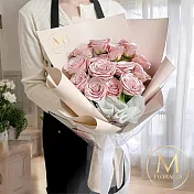 【Floral M】卡布奇諾奶茶玫瑰香水花束