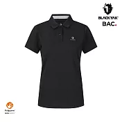 BLACKYAK 女 ICE NECK短袖POLO衫 L 黑色