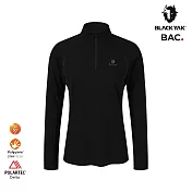 BLACKYAK 女 POLARTEC長袖半開襟 L 黑色