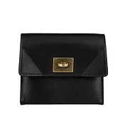 BALENCIAGA Rodeo 金釦平滑小牛皮卡片夾 (黑色)