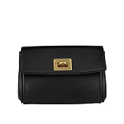 BALENCIAGA Rodeo 金釦平滑小牛皮翻蓋卡包/卡片夾 (黑色)