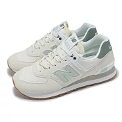 New Balance NB 休閒鞋 574 女鞋 海鹽 雲杉亮綠 復古 麂皮 WL574CGR-B