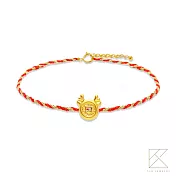 【TLH】黃金墜紅繩親子款手繩 純金999 多選 招財開運錢母 約重0.04錢±0.02  錢幣龍