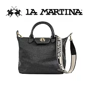 【LA MARTINA】限量2折 頂級大容量手提包肩背包 LMBA01867P 全新專櫃展示品(黑色)