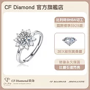 【CF 鑽飾】女戒《雪夜》(1克拉鑽戒 莫桑鑽  戒指)