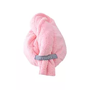 Besthot 長髮公主速乾帽 吸水浴帽－2入組(超強加厚吸水纖維速乾浴帽/吸水頭巾/浴巾) 蜜桃粉