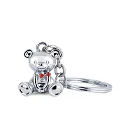 泰迪熊鑰匙圈 3D Teddy Bear Charm in Chrome