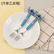 【迪士尼 Disney】迪士尼大頭公仔餐具 兒童餐具 史迪奇叉子