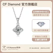 【CF 鑽飾】項鍊《四葉草》莫桑鑽(1克拉 鑽墜)