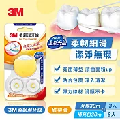 3M 柔韌潔牙線 馬卡龍造型1+2超值組x3組(四色可選) 甜梨黃