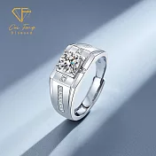 【CF鑽飾】男戒《占南弦》莫桑鑽1克拉 鑽戒 戒指