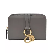 Chloe Alphabet C LOGO小牛皮雙折短夾- 灰色