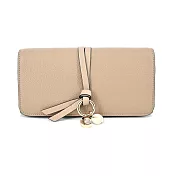 Chloe ALPHABET C LOGO 小牛皮翻蓋長夾- 米色