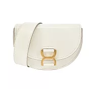 Chloe Marcie 小牛皮迷你翻蓋半月包- 米白