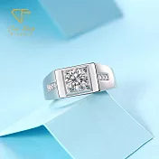 【CF鑽飾】男戒《沉穩》莫桑鑽 1克拉 鑽戒 純銀戒指