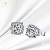 【CF鑽飾】耳環《經典海瑞》莫桑鑽 1克拉 耳釘 耳針