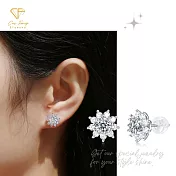 【CF鑽飾】耳環《初雪》莫桑鑽 1克拉 耳釘 耳針