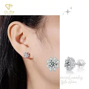 【CF鑽飾】耳環《冰雪秘境》莫桑鑽 1克拉 耳釘 耳針
