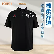 IOIIOI歐洲貴族 (有大尺碼) 品牌設計POLO衫 透氣排汗 萊卡高彈力 高質感 25562090 M 黑色