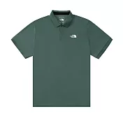 The North Face M LW PIQUE 吸濕排汗防曬 男短袖POLO衫-NF0A87W2HCH 2XL 綠色