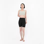 【Mukasa】FITNESS 運動3.5分口袋短褲 - MUK-24968 S 個性黑