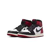 Air Jordan 1 High OG GS 大童 黑腳趾 黑紅 高筒 運動鞋 休閒鞋 大童鞋 FD1437-106 23 黑紅