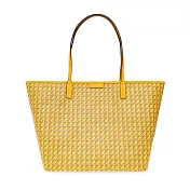 Tory burch 格紋LOGO托特包-黃色