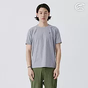 ADISI 男彈性乾爽快排印花上衣 AL2511063 中灰 (M-3XL) M 中灰