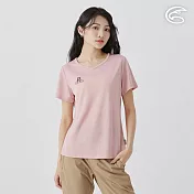 ADISI 女涼感型單向導濕速乾圖騰上衣 AL2511041 落日粉 (S-2XL) S 落日粉