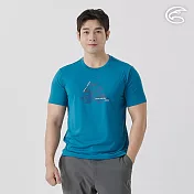 ADISI 男UPF50+防曬抑菌圓領短袖排汗衣 AL2511030 墨藍 (M-3XL) M 墨藍
