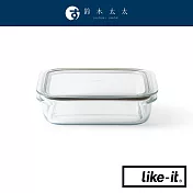 【LIKE-IT】耐冷熱清透密封萬用保鮮盒 1200ml 共2色- 透白 | 鈴木太太公司貨