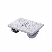 【E.dot】超值2入組防翹二郎腿辦公擱腳凳 (可搖擺按摩) 灰色