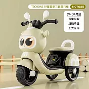 TE CHONE MOTO25 可愛造型兒童電動三輪摩托車炫酷音樂燈光電動機車- 綠色
