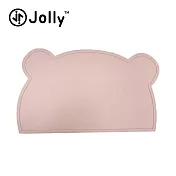 英國《Jolly》兒童矽膠防滑餐墊-熊熊 粉
