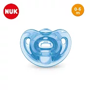 德國【NUK】SENSITIVE全矽膠安撫奶嘴1號0-6M 藍