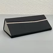 seoul show首爾秀 日系素面折疊三角立體硬殼防壓墨鏡老花近視太陽眼鏡盒  黑色