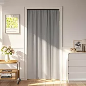 西雅圖遮光穿桿式風水長門簾110*200cm送桿子(門廉/風水簾/遮光窗簾/防空調門簾/隔簾) 冰島夜色