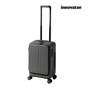 【Innovator】19吋 雙前開 剎車 拉鍊登機箱 鋼鐵色