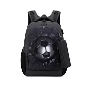 【Kidslife童趣嚴選】環保防水小學生書包(兩款可選)- 足球炸裂(黑)