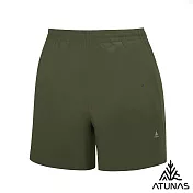 【ATUNAS 歐都納】女款休閒彈性短褲A1PA2527W- S 深橄綠