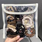 CS22 咖啡奶茶色高彈耐用髮圈-1袋40入