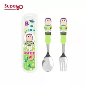 SuperBO 不鏽鋼3D匙叉組(附盒)-巴斯光年