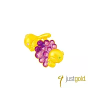 【Just Gold 鎮金店】繽紛果漾派對 黃金串珠(葡萄Kiki&Lala)