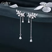 【Gulicc】耳環 氣質花瓣流蘇耳墬 (銀色)