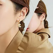 【Gulicc】耳環 動人雙C 精緻鋯石時尚耳環