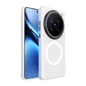 QinD vivo X200 Ultra 5G 隱砂磁吸保護殼 手機殼 支援MagSafe -輕砂白